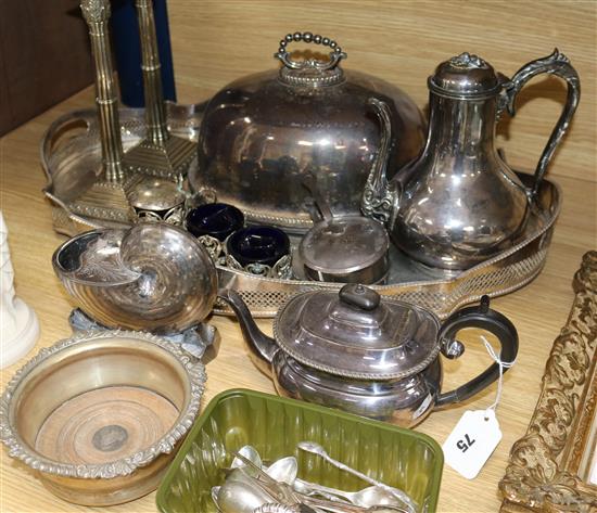 A quantity of plated wares